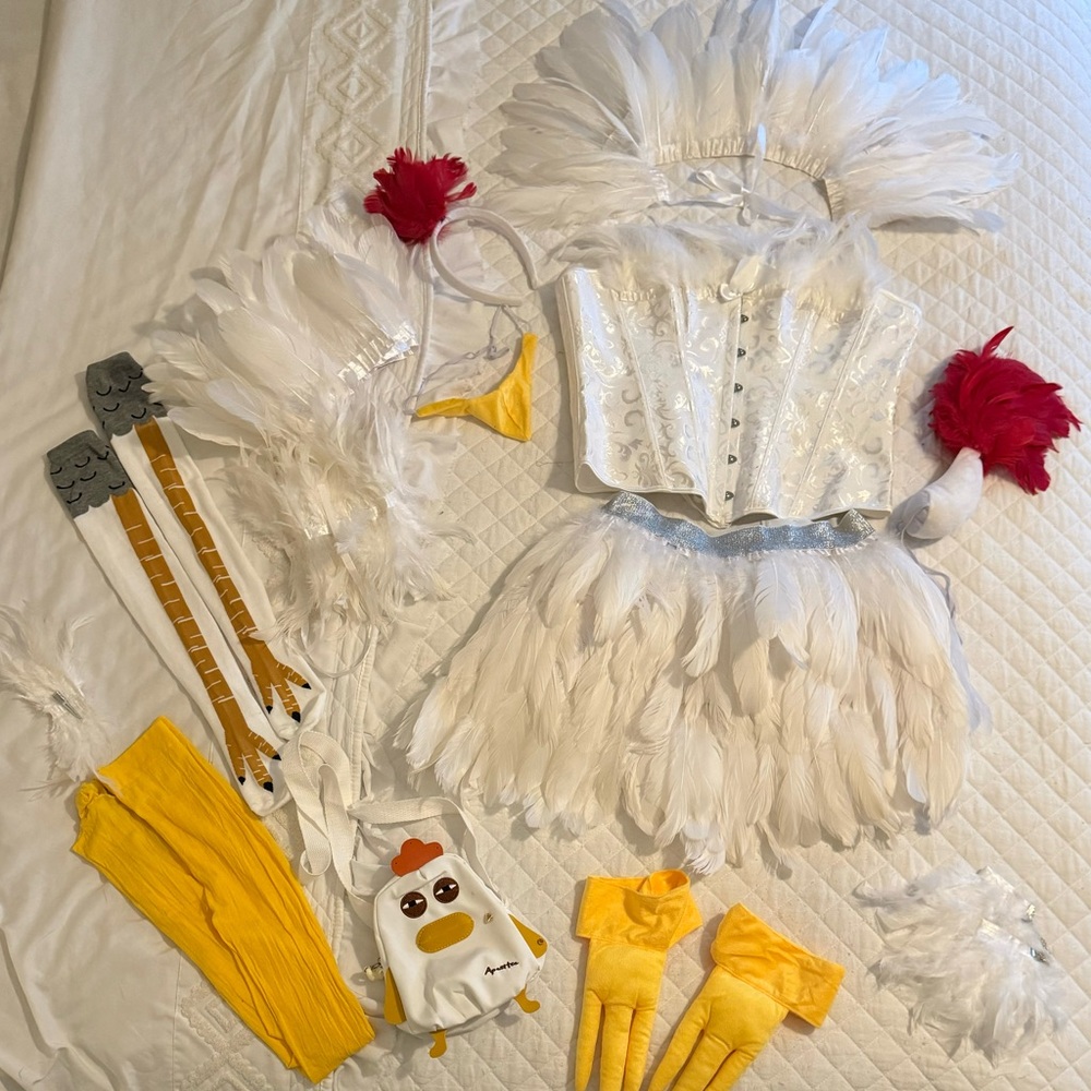 Halloween costumes - Colonel Sanders and Chicken lady bundle